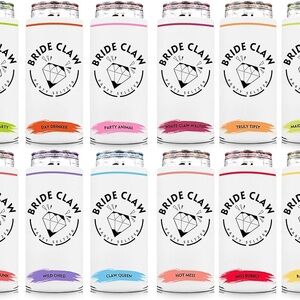 Bachelorette Slim Can Cooler Neoprene [12 Pack], Bridal Shower Beer Cans Coolie